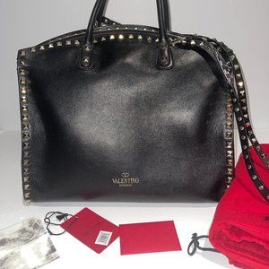Valentino Garavani Rockstud Handbag Leather Tote